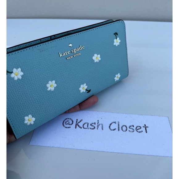 Kate Spade Wallet Large Slim Bifold Embroidered Wallet Aphrodite - Picture 6 of 6